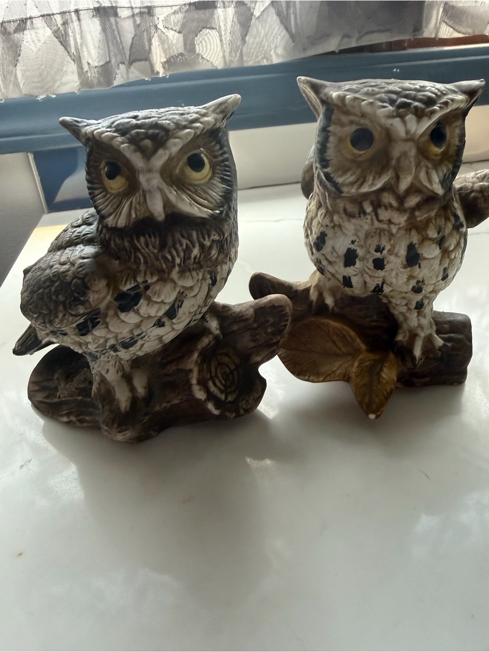 Vintage Homco Ceramic Owl Figurines